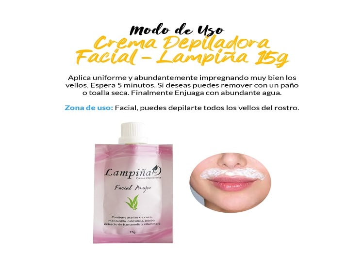 2 CREMA DEPILADORA FACIAL - LAMPIÑA 15G - 2