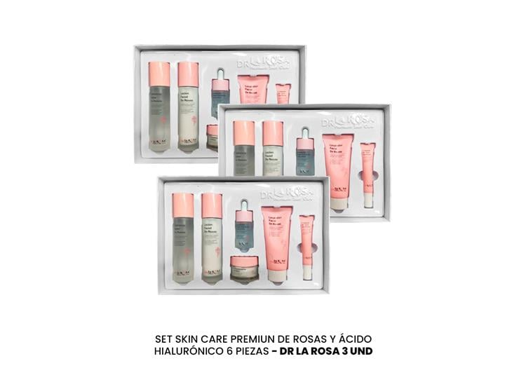 SET SKIN CARE PREMIUN DE ROSAS 6 PIEZAS DR LA ROSA 3 UND - 2