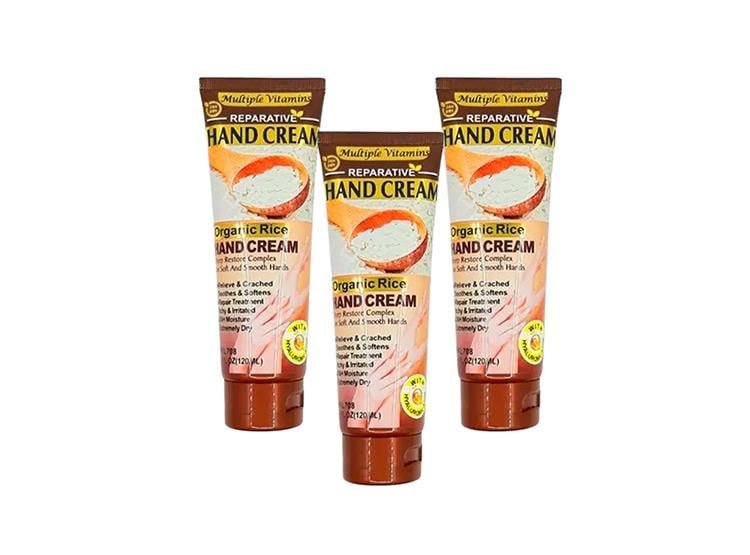 CREMA PARA MANOS DE ARROZ 120ML FRUIT OF THE WOKALI 3 UND - 1
