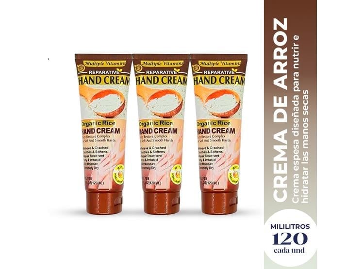 CREMA PARA MANOS DE ARROZ 120ML FRUIT OF THE WOKALI 3 UND - 2