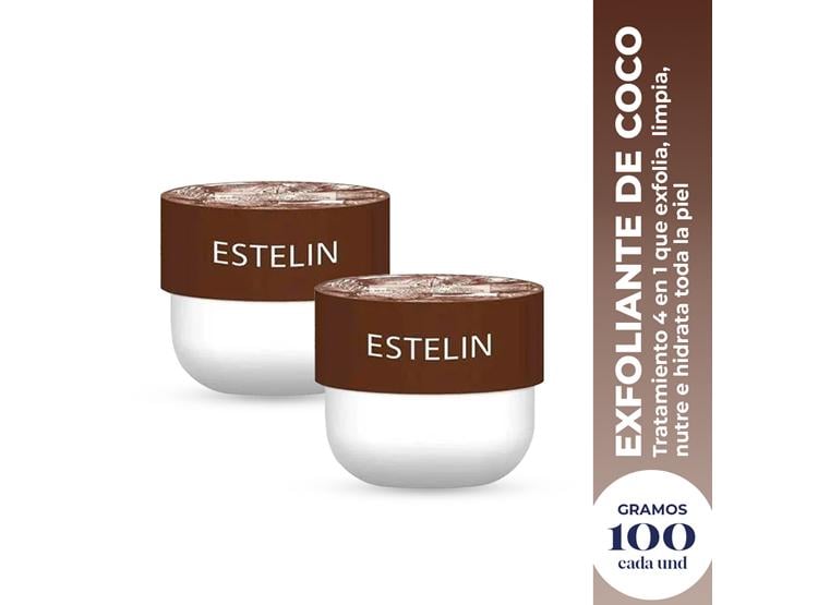 EXFOLIANTE FACIAL Y CORPORAL CON VIT E Y ACEITE DE COCO ESTELIN 2 UND - 2