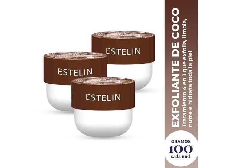 EXFOLIANTE FACIAL Y CORPORAL CON VIT E Y ACEITE DE COCO ESTELIN 3 UND - 2