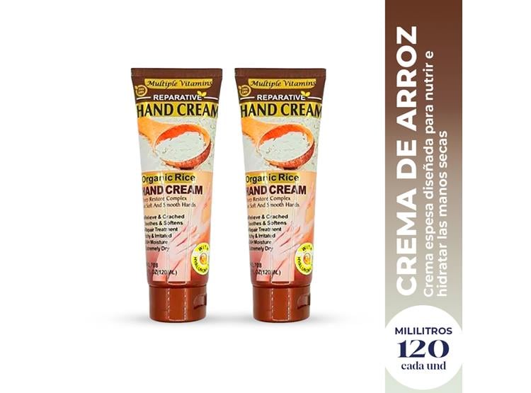 CREMA PARA MANOS DE ARROZ 120ML FRUIT OF THE WOKALI 2 UND - 2