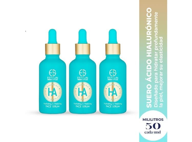 SERUM FACIAL ACIDO HIALURONICO 50ML ESTELIN 3 UND - 2