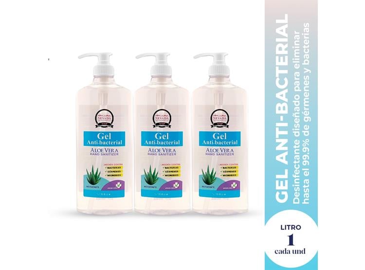GEL ANTIBACTERIAL DE MANOS 1LT NEVADA 3 UND - 2