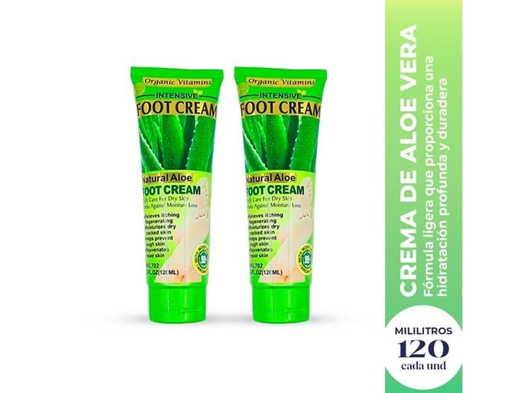CREMA PARA PIES ALOE VERA 120ML FRUIT OF THE WOKALI 2 UND - 2