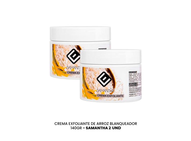 GEL EXFOLIANTE DE ARROZ BLANQUEADOR 140GR SAMANTHA 2 UND - 2