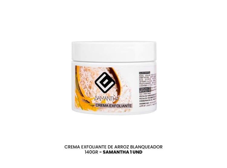 GEL EXFOLIANTE DE ARROZ BLANQUEADOR 140GR SAMANTHA - 2