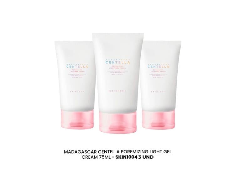 MADAGASCAR CENTELLA POREMIZING LIGHT GEL CREAM 75ML - SKIN1004 3 UND - 3
