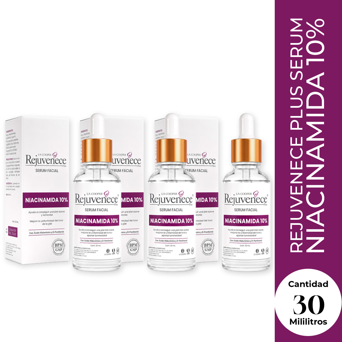 LA COOPER REJUVENECE PLUS SERUM NIACINAMIDA AL 10% X 30 ML 3UND - 1