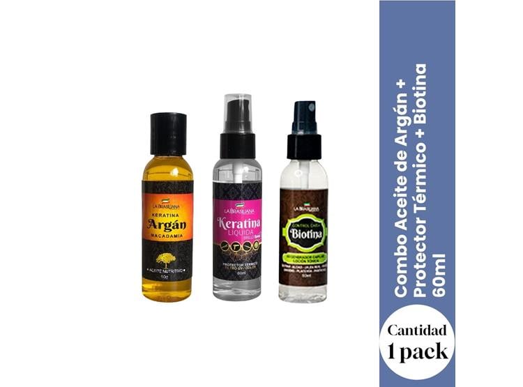 KIT ACEITE DE ARGÁN + PROTECTOR + BIOTINA 60ML - 1
