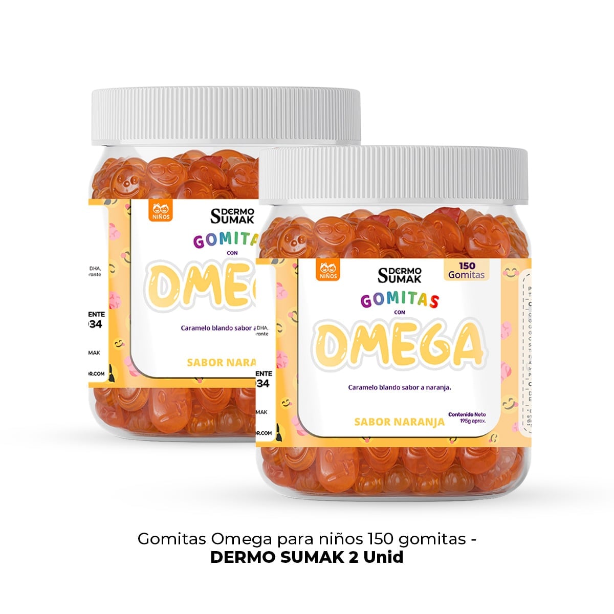 GOMITAS OMEGA NIÑOS 150 GOMITAS - DERMO SUMAK 2 UNIDADES - 1