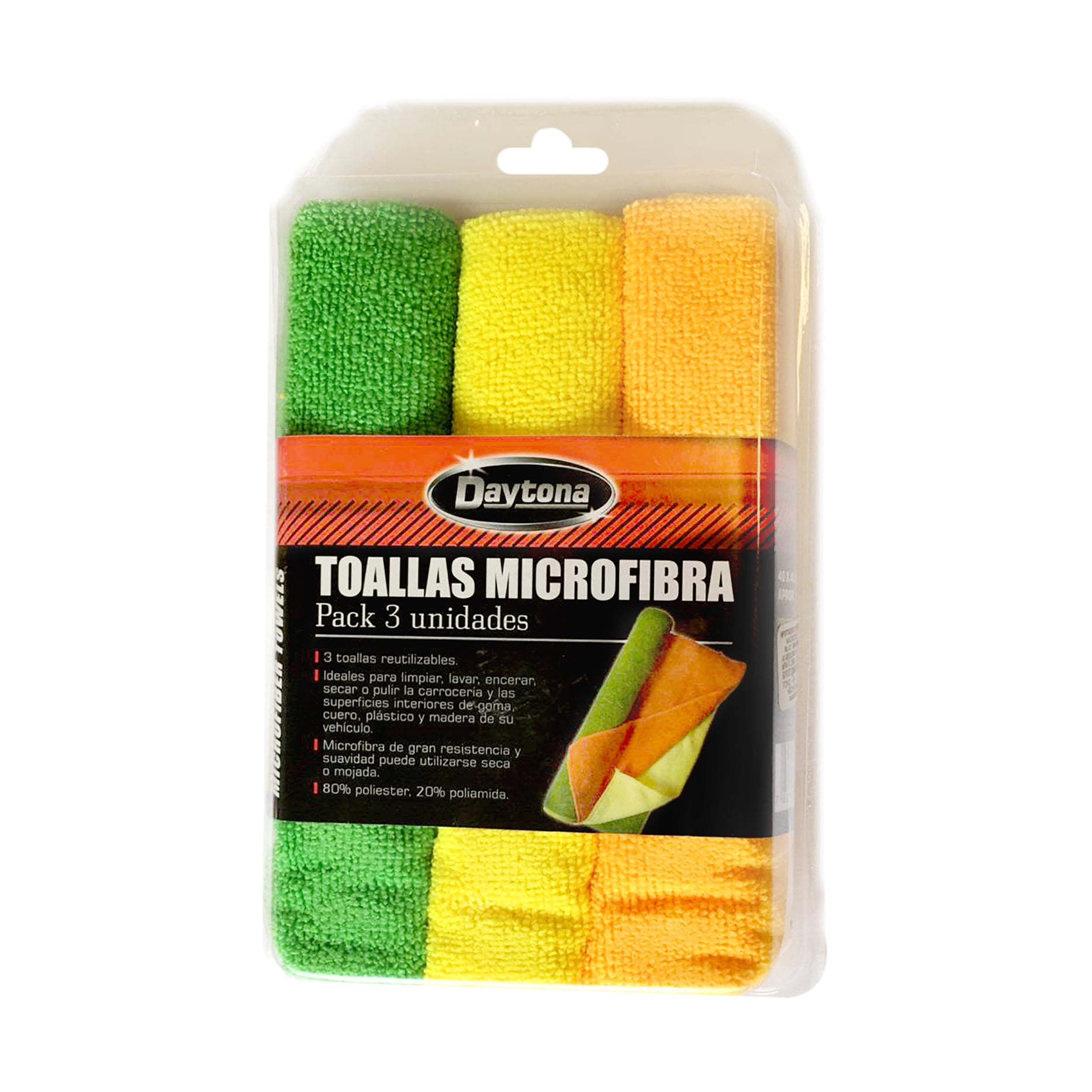 DAYTONA PACK 3 TOALLAS MICROFIBRA - 1