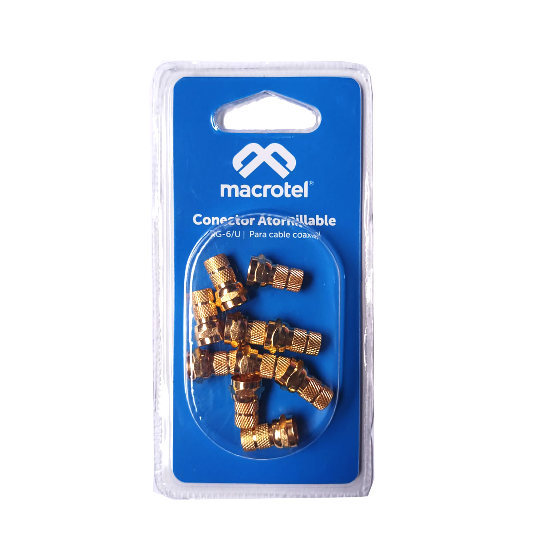 PACK X 10 UNID - CONECTOR ATORNILLABLE RG-6 GOLD - 1
