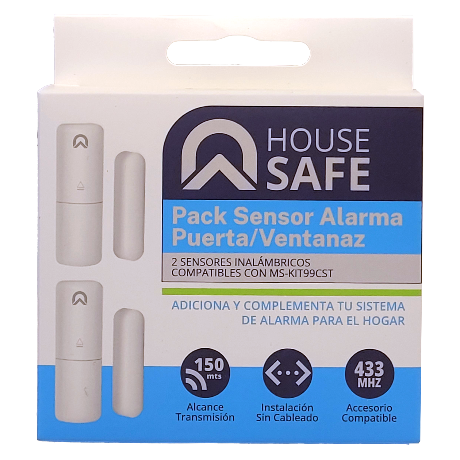 PACK 2 SENSORES PUERTA Y VENTANA INALAMBRICO HOUSE SAFE - 2