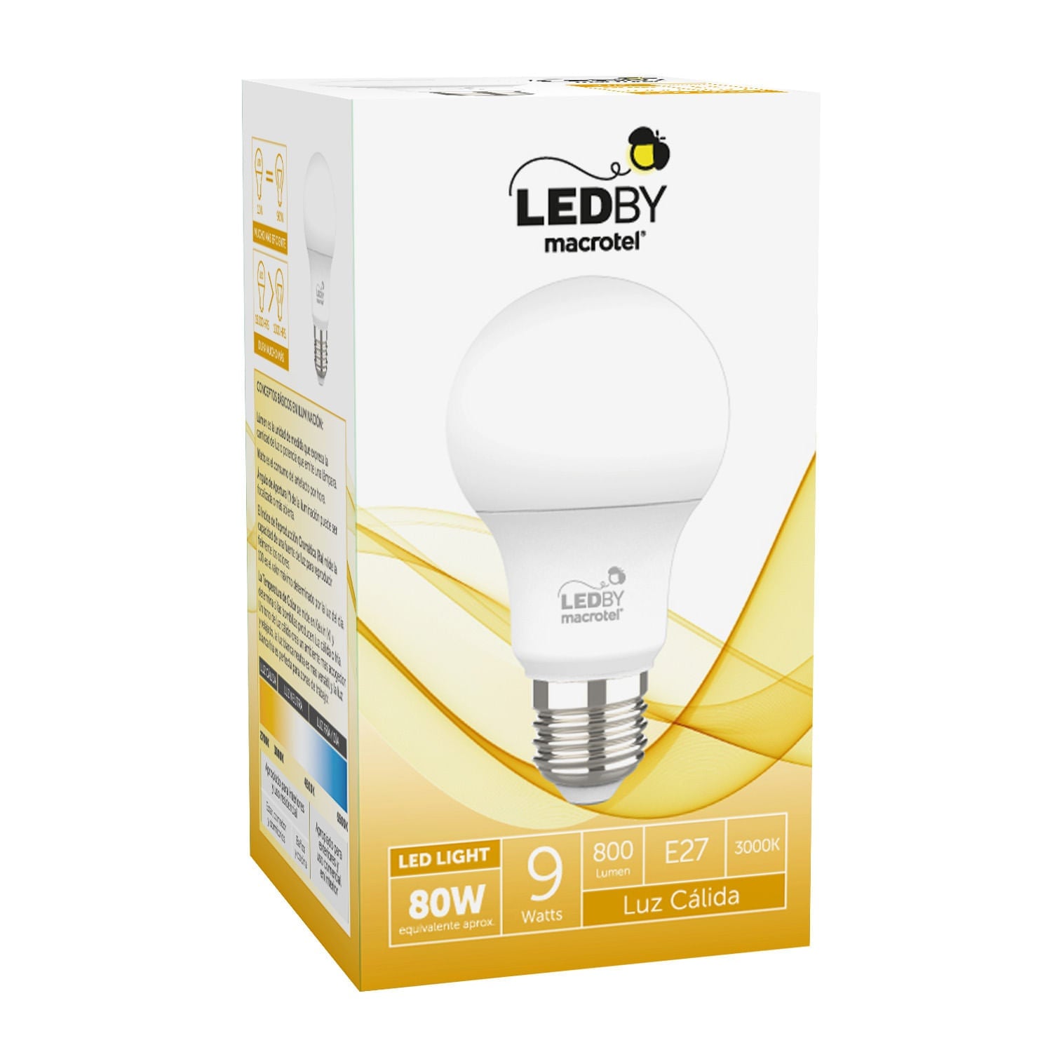 FOCO LED A60 / E27 / 9W LUZ CALIDA - 2