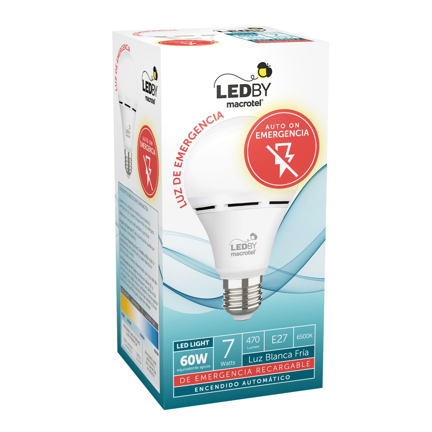 FOCO DE EMERGENCIA RECARGABLE 7W LEDBY - 2