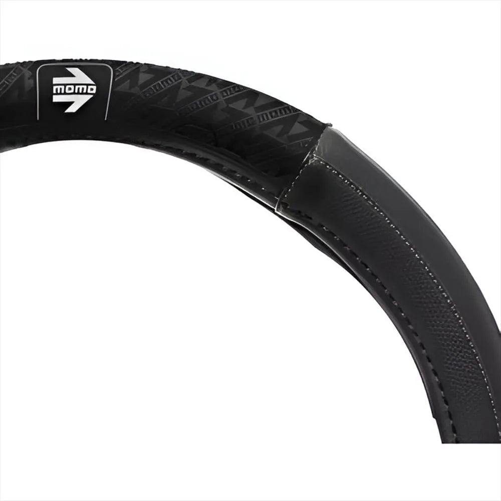 CUBRE VOLANTE MOMO NEGRO/GRIS - 2