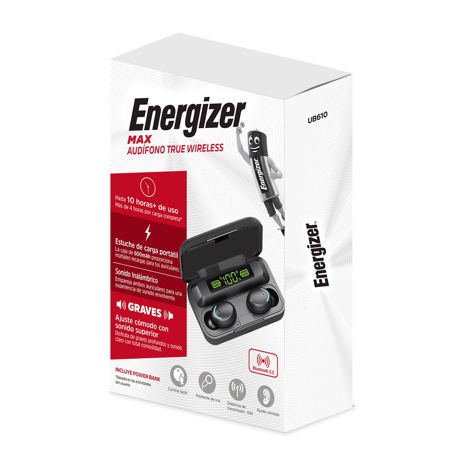 AUDÍFONOS TWS BT ESTUCHE POWER BANK ENERGIZER - 5