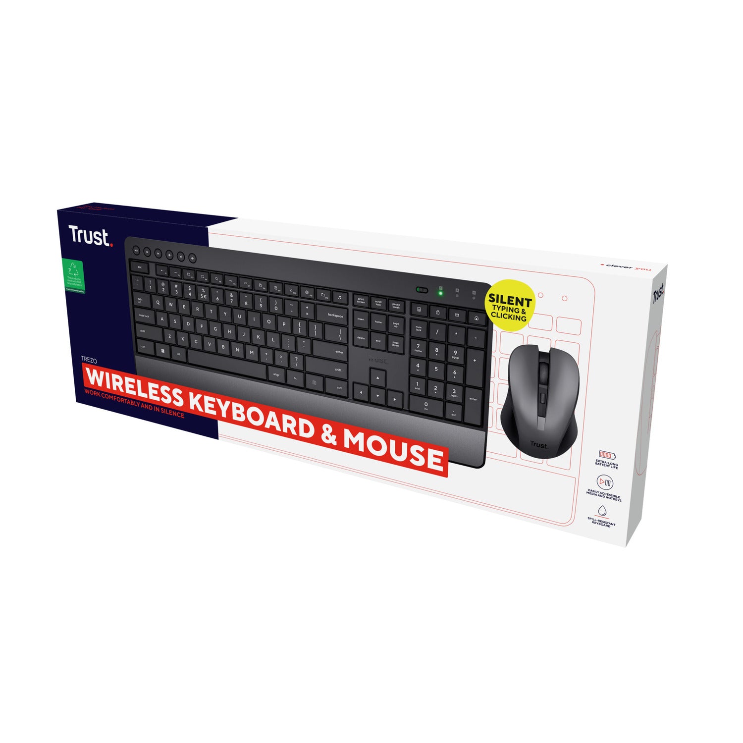 KIT TECLADO MOUSE INALÁMBRICO TREZO ECO ESPAÑOL - 5