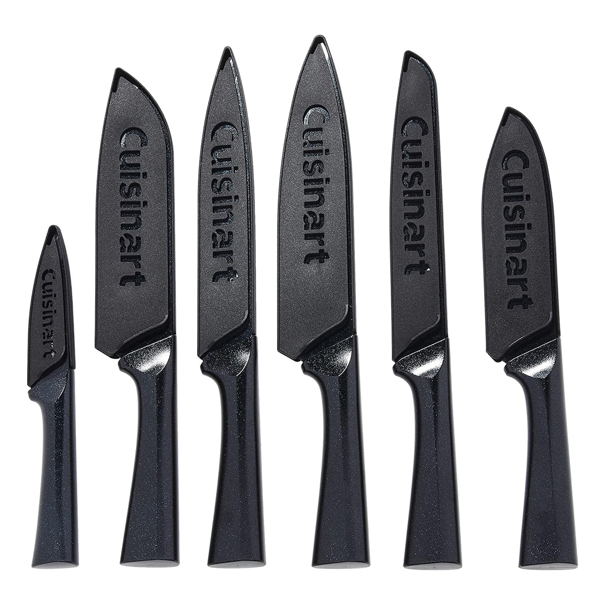 SET DE 12 PCS CUCHILLOS NEGROS CON PROTECTORES DE CUCHILLA - 2