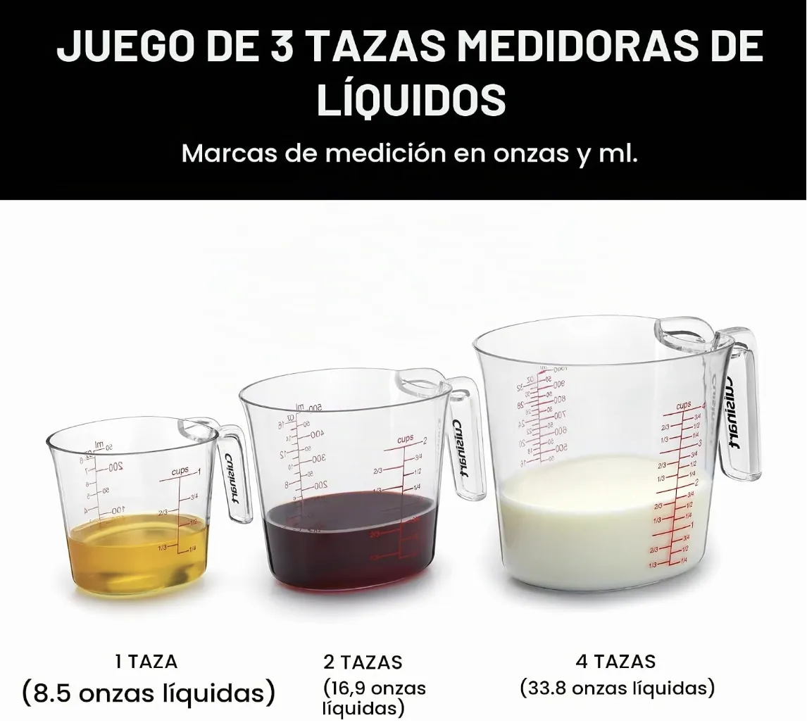 JUEGO DE 3 TAZAS MEDIDORAS ANIDABLES CUISINART - 6