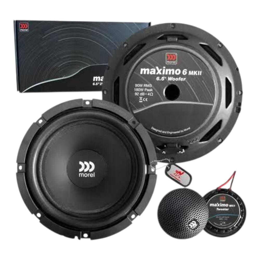 SET DE PARLANTES BOCINAS COMPONENTES 6.5' - MOREL MAXIMO 6 MKII - 180W - 1