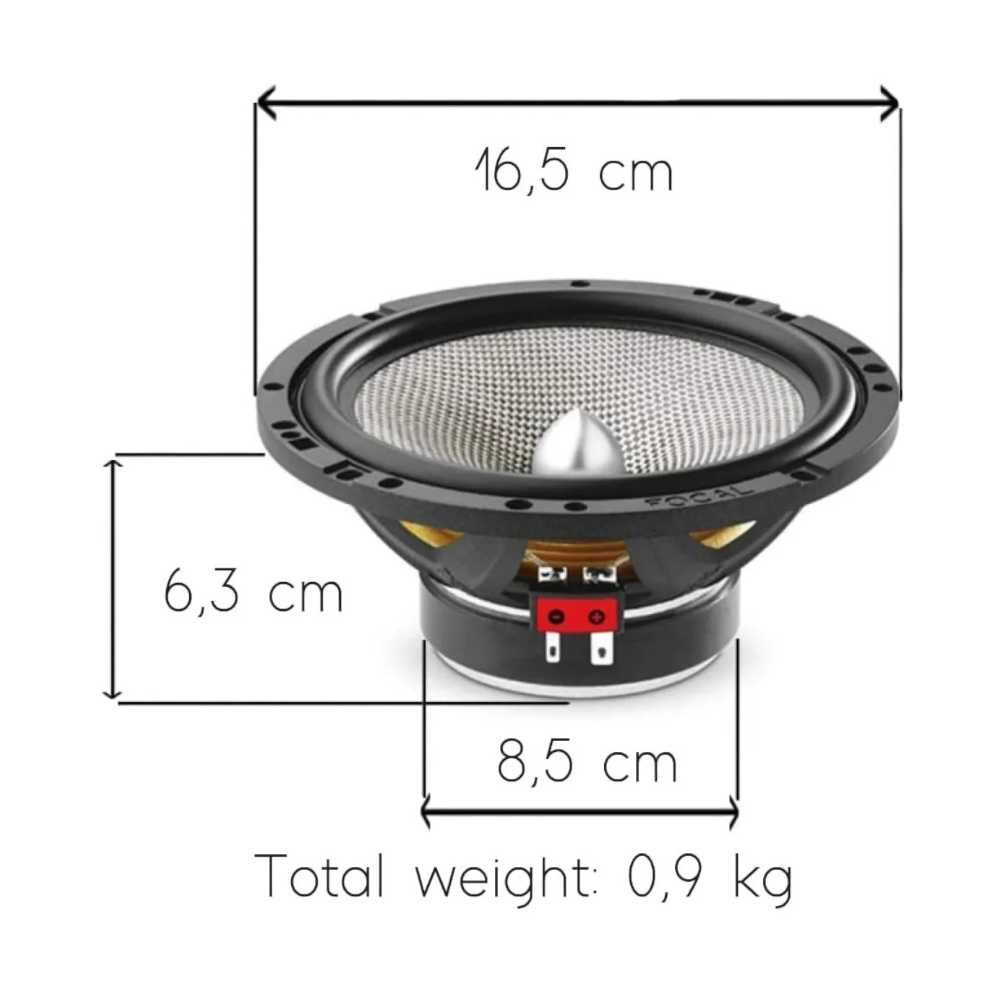 PARLANTES COMPONENTES FOCAL 165 AS - 120W - BOCINAS DE 6.5' - ACCESS - 7