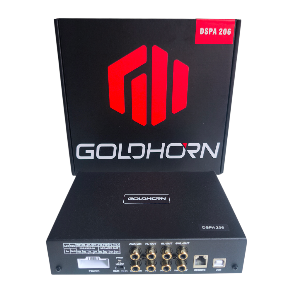 DSP AMPLIFICADO GOLDHORN - DSPA206 - 6 SALIDAS RCA - 30 BANDAS PARAMETRICAS - 1