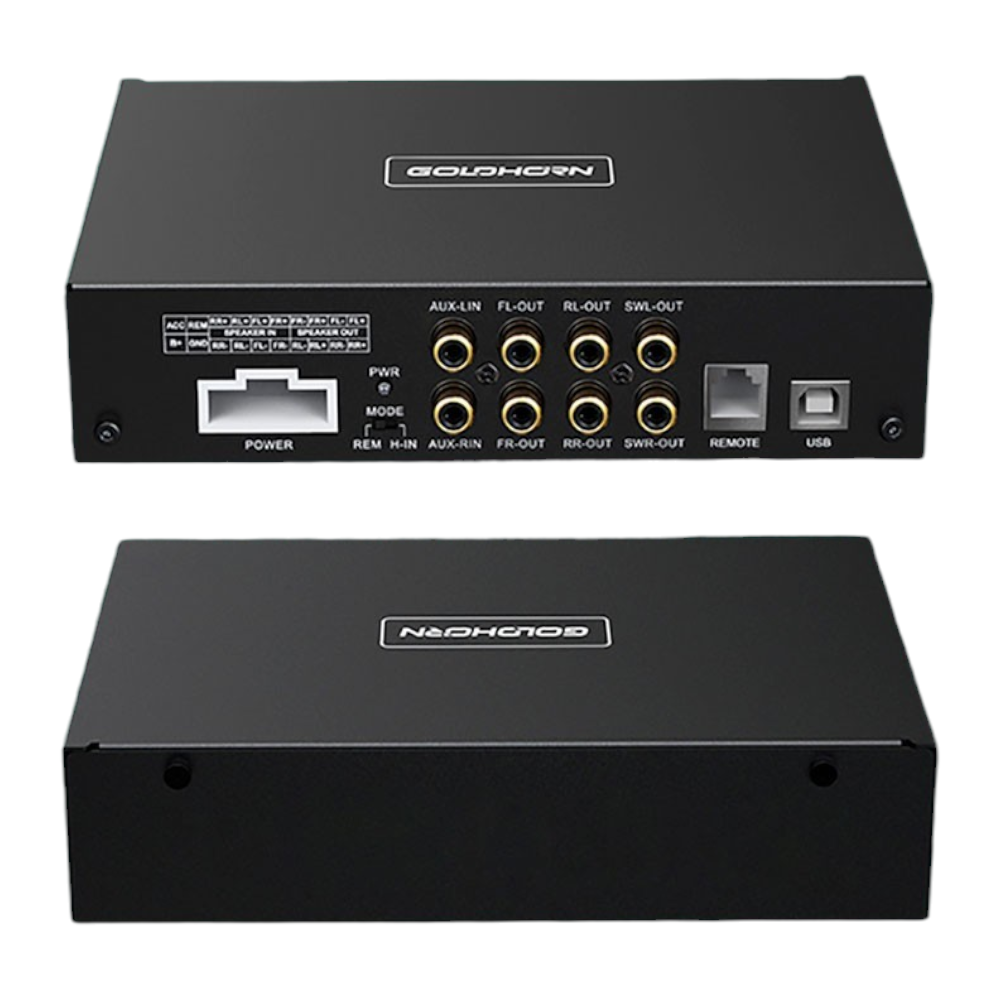 DSP AMPLIFICADO GOLDHORN - DSPA206 - 6 SALIDAS RCA - 30 BANDAS PARAMETRICAS - 2