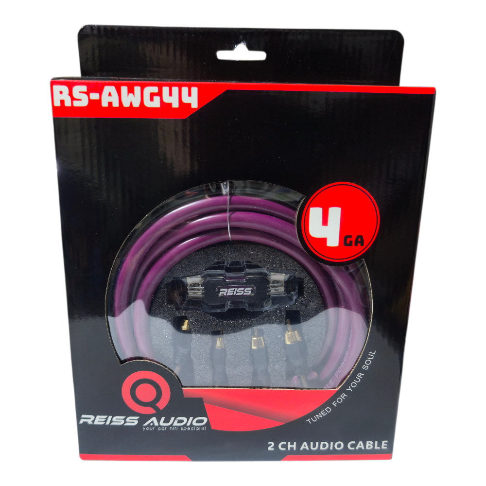 KIT DE CABLE PARA AMPLIFICADOR - REISS AUDIO - CALIBRE 4 - COBRE - 1