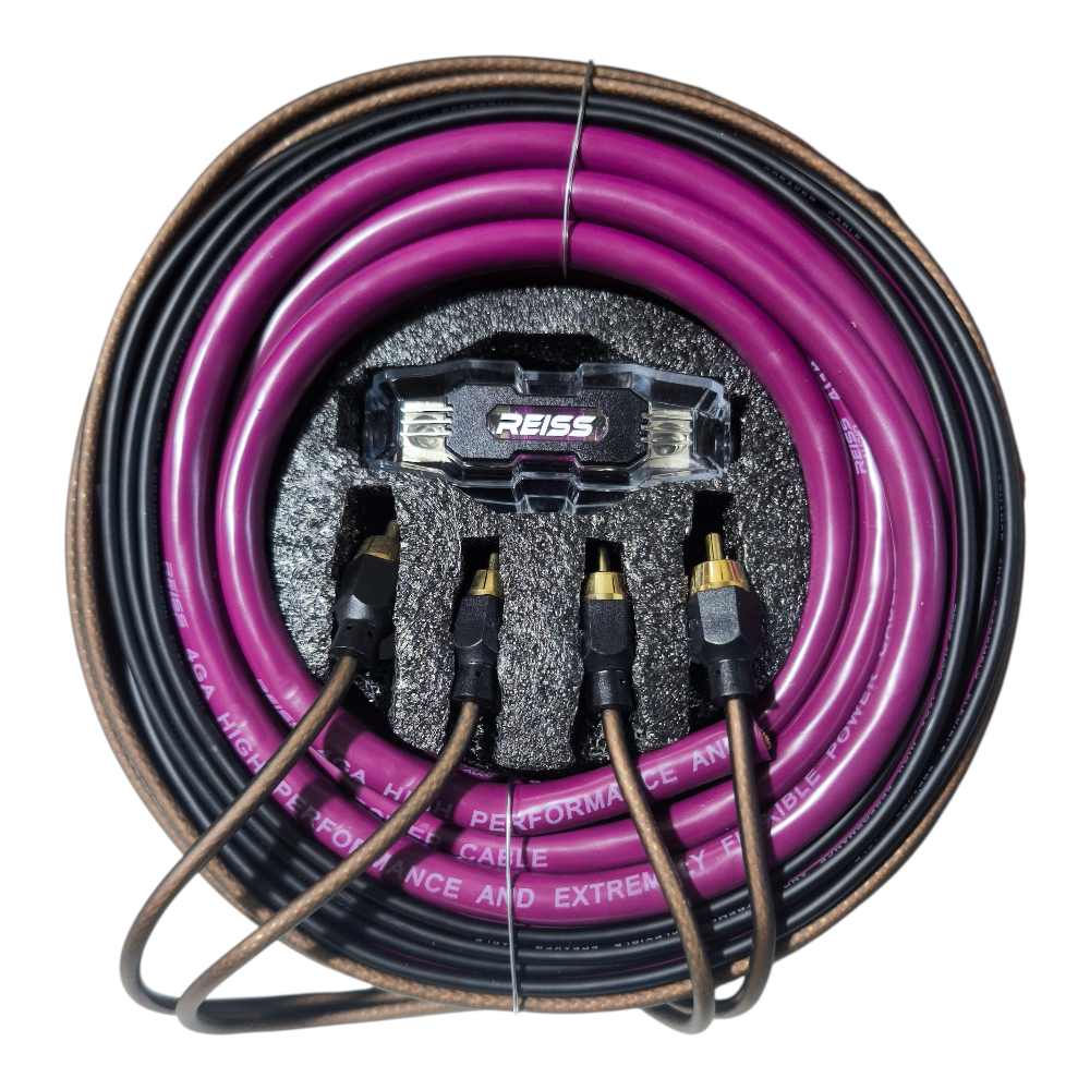 KIT DE CABLE PARA AMPLIFICADOR - REISS AUDIO - CALIBRE 4 - COBRE - 2