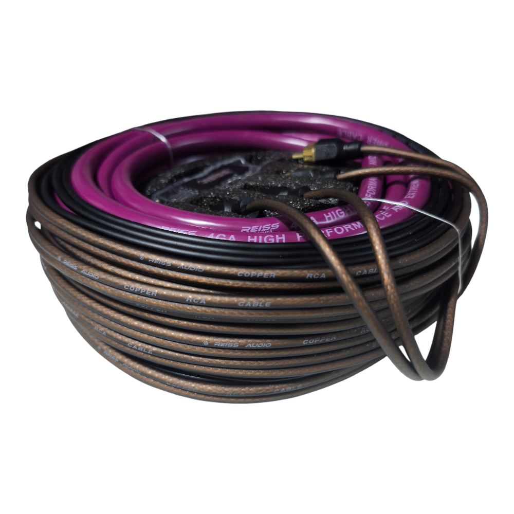 KIT DE CABLE PARA AMPLIFICADOR - REISS AUDIO - CALIBRE 4 - COBRE - 4