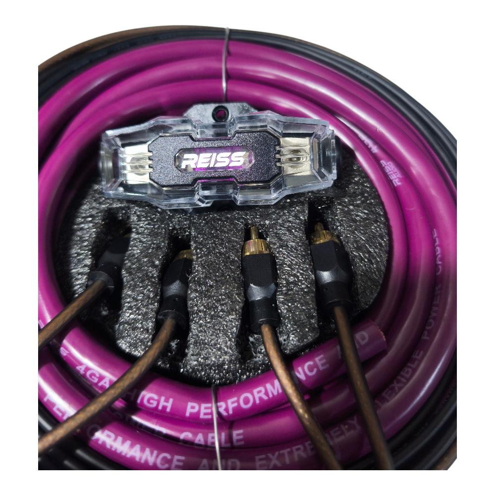 KIT DE CABLE PARA AMPLIFICADOR - REISS AUDIO - CALIBRE 4 - COBRE - 5
