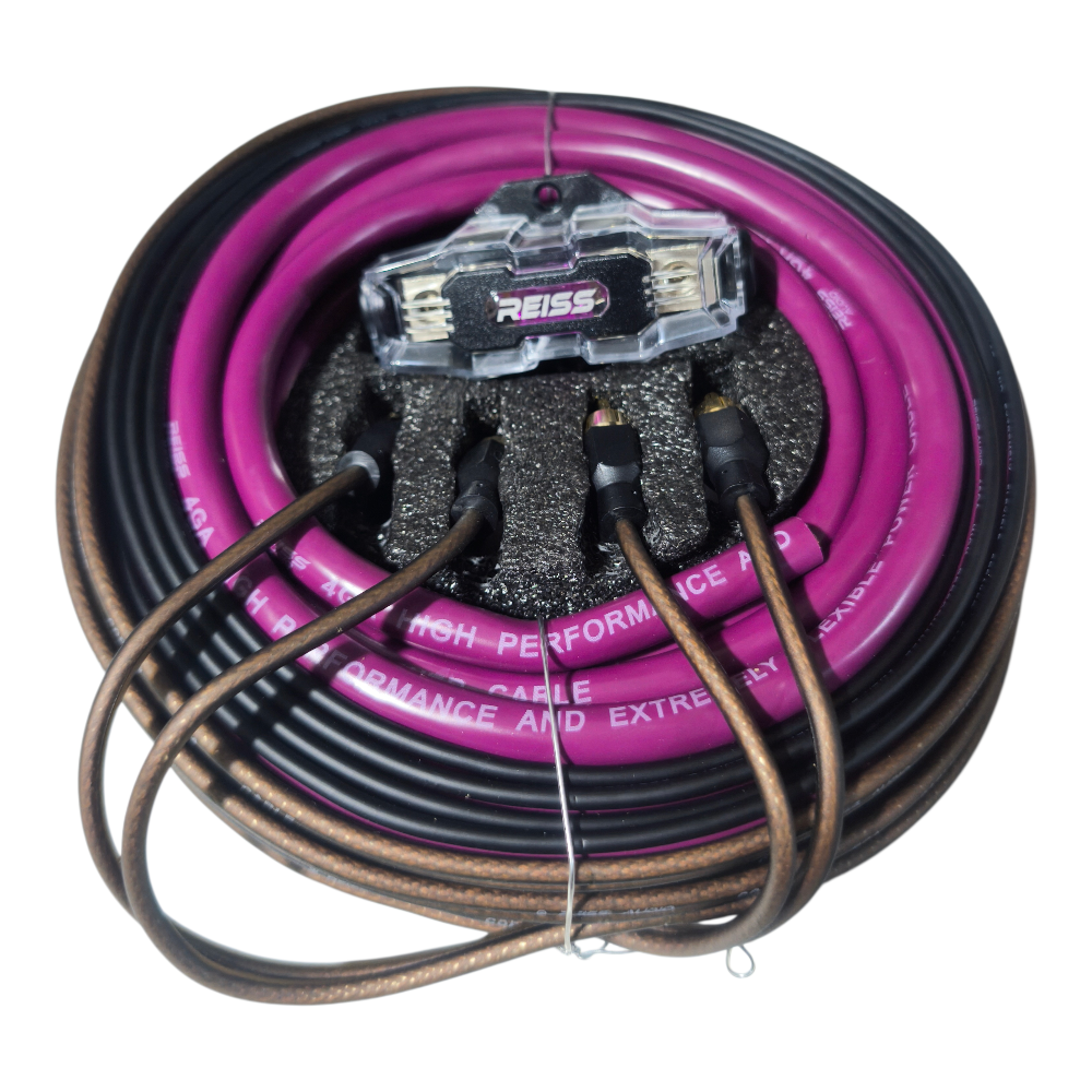 KIT DE CABLE PARA AMPLIFICADOR - REISS AUDIO - CALIBRE 4 - COBRE - 6