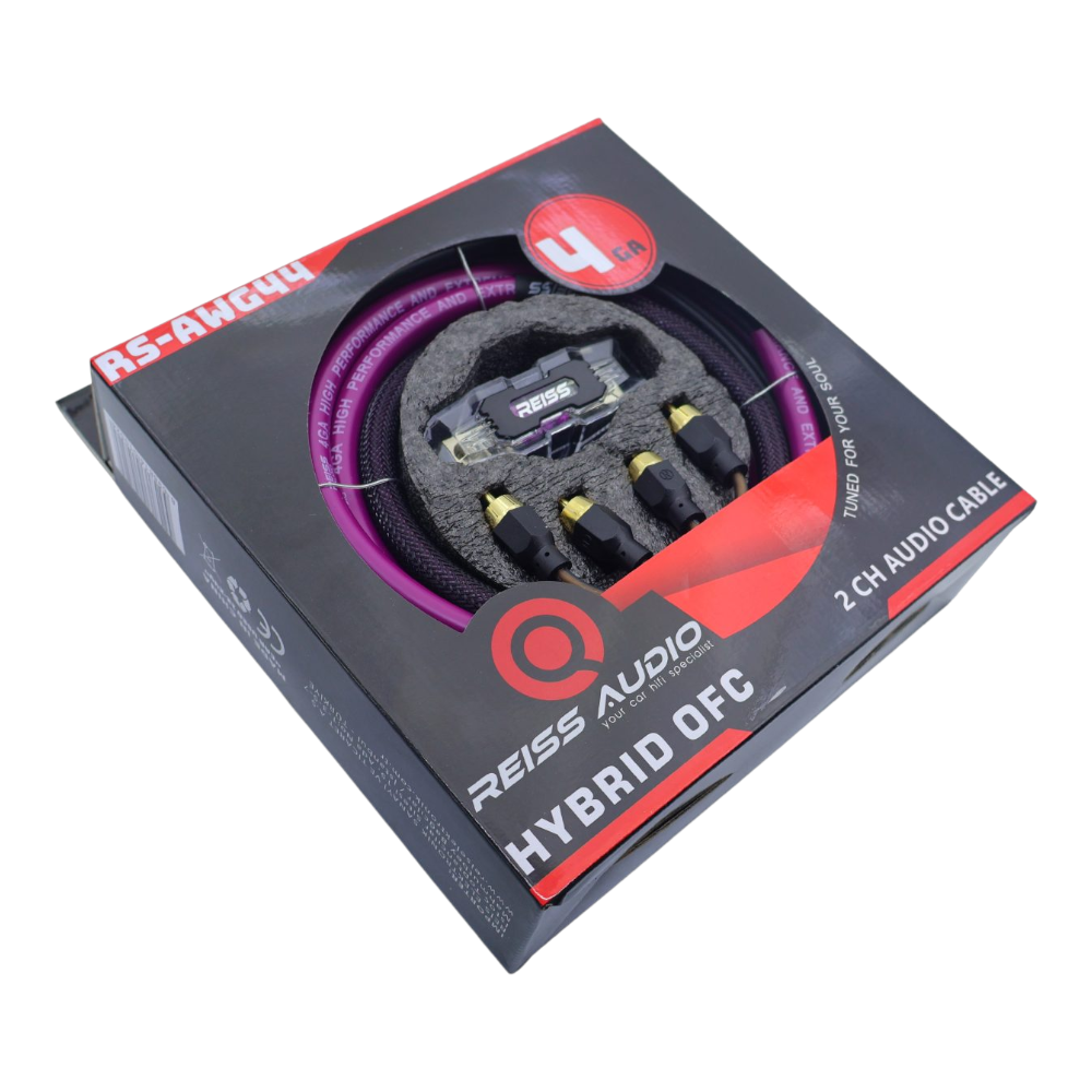 KIT DE CABLE PARA AMPLIFICADOR - REISS AUDIO - CALIBRE 4 - COBRE - 7