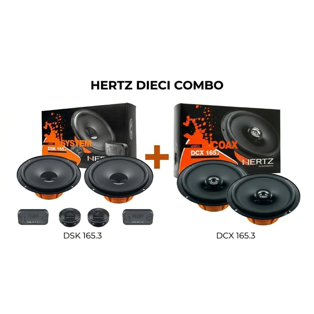 COMBO PARLANTES BOCINAS HERTZ - DIECI - DSK165.3 + DCK165.3 - 1