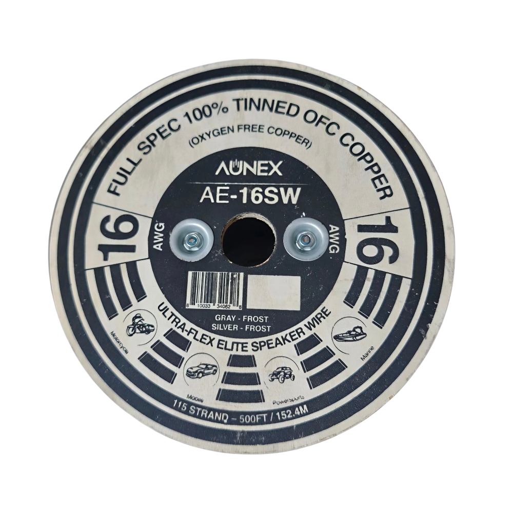 5M DE CABLE PARA PARLANTES AUNEX - OFC 100%COBRE GRADO MARINO - CALIBRE 16AWG - 115 HEBRAS - 1