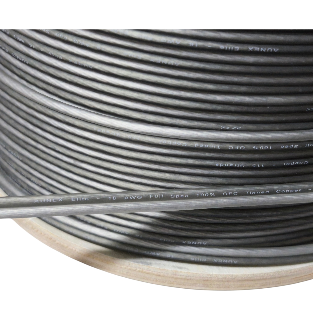 5M DE CABLE PARA PARLANTES AUNEX - OFC 100%COBRE GRADO MARINO - CALIBRE 16AWG - 115 HEBRAS - 3