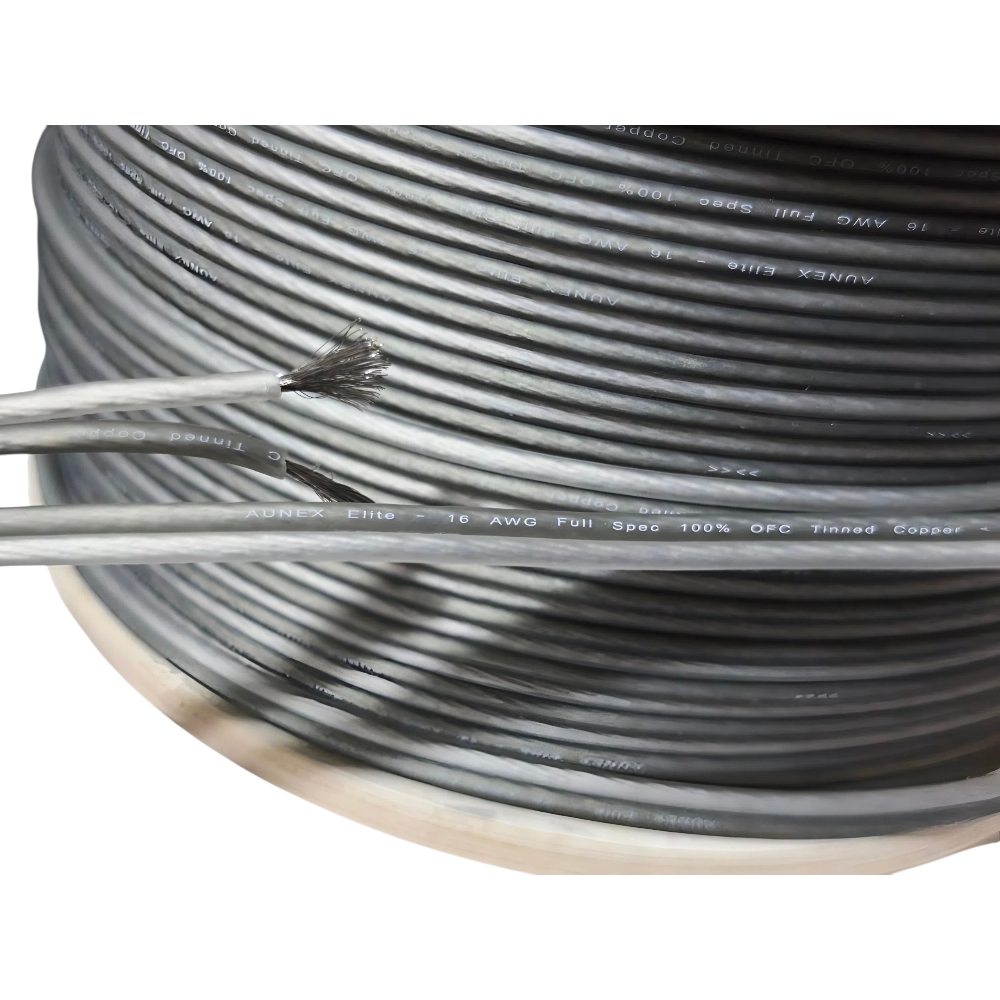 5M DE CABLE PARA PARLANTES AUNEX - OFC 100%COBRE GRADO MARINO - CALIBRE 16AWG - 115 HEBRAS - 4
