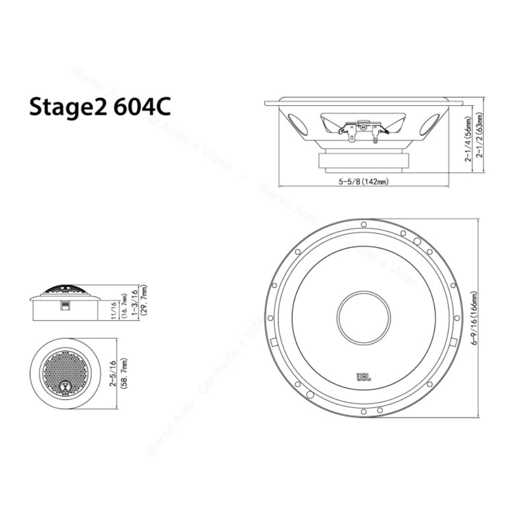 SET DE COMPONENTES JBL STAGE2 604C - 270W - 10