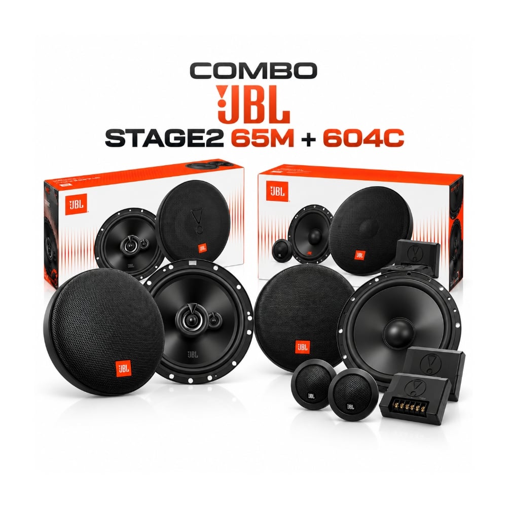 COMBO PARLANTE + COMPONENTE - JBL STAGE2 65M + 604C - 1