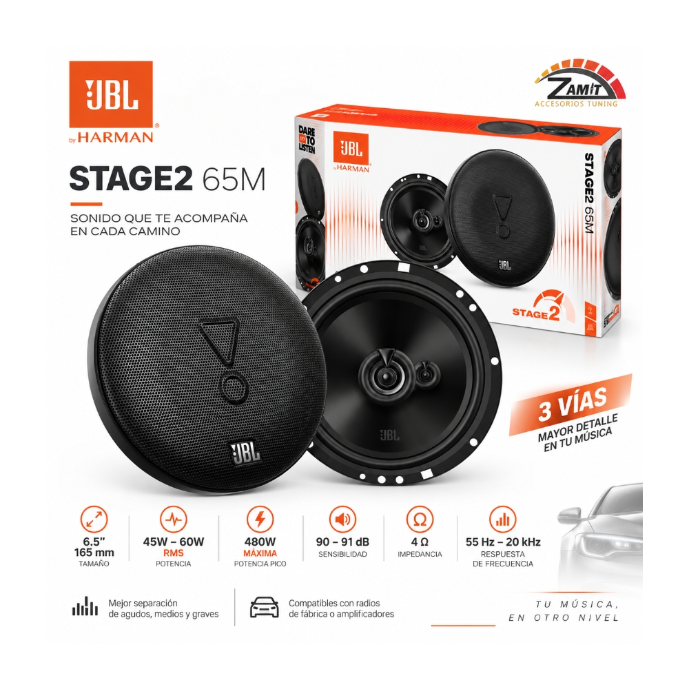 COMBO PARLANTE + COMPONENTE - JBL STAGE2 65M + 604C - 8