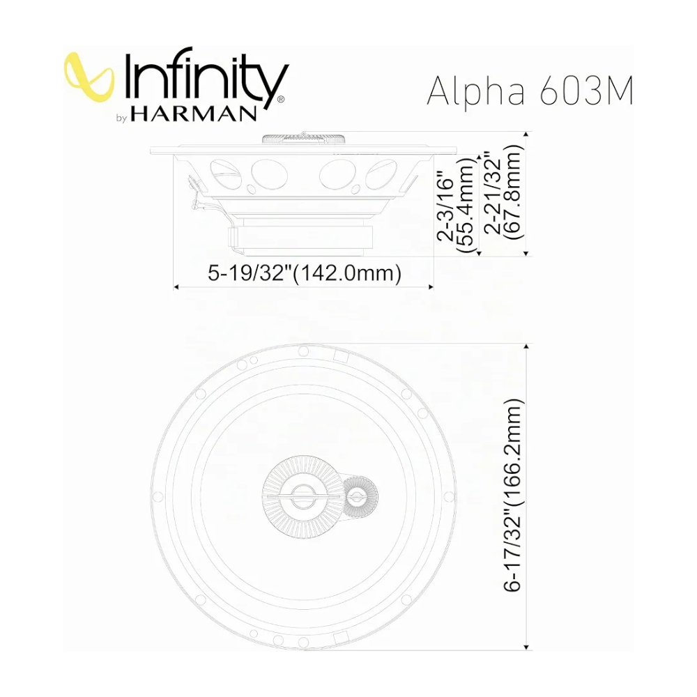 PARLANTES BOCINAS INFINITY ALPHA 603M - 480W A 60RMS - 6