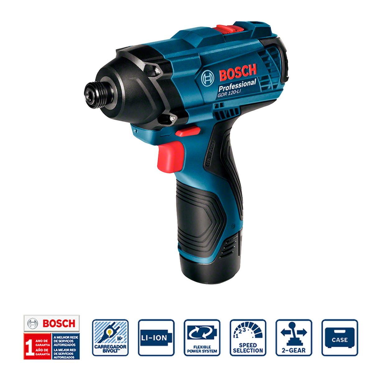 ATORNILLADOR DE IMPACTO GDR 120 + TALADRO GSR 120 LI BOSCH - 4