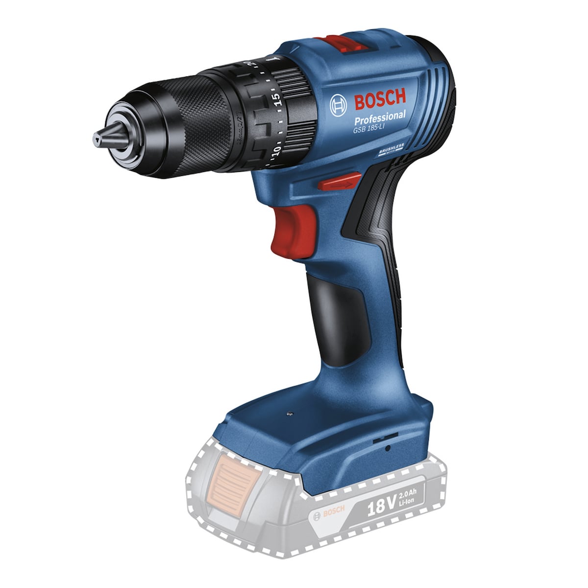 TALADRO PERCUTOR 1/2'' 18V BOSCH GSB 185-LI BARETOOL - 1