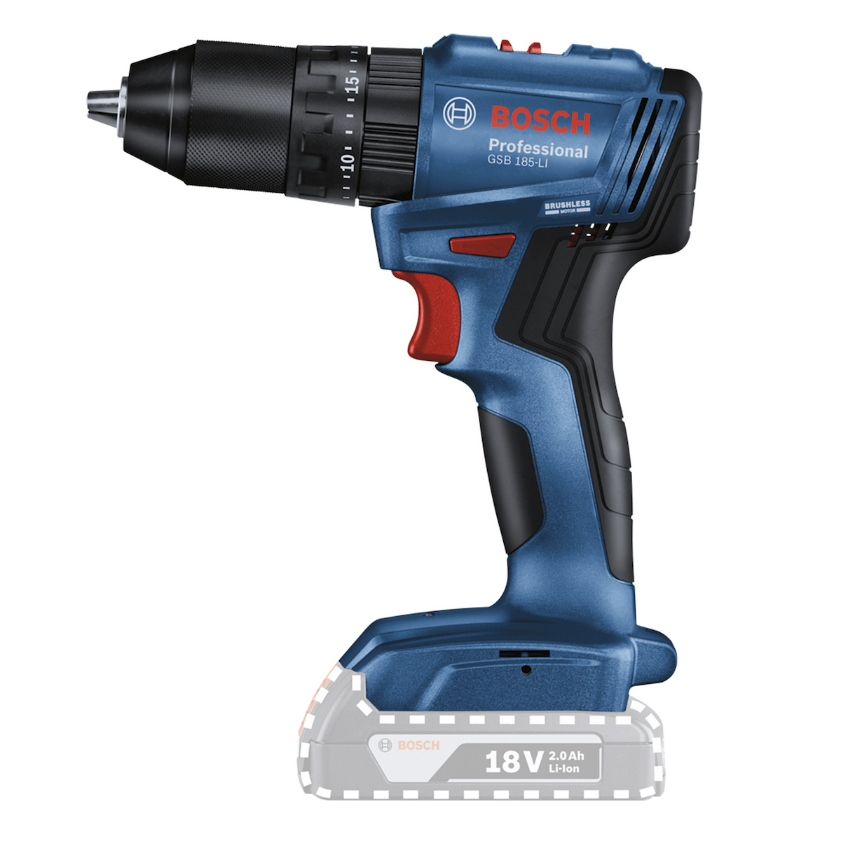 TALADRO PERCUTOR 1/2'' 18V BOSCH GSB 185-LI BARETOOL - 2