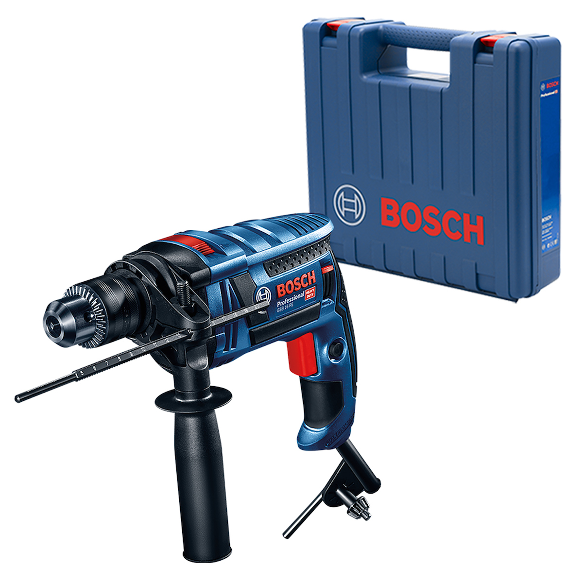 TALADRO PERCUTOR 1/2'' 13 MM 750W + MALETA BOSCH GSB 16 RE - 1