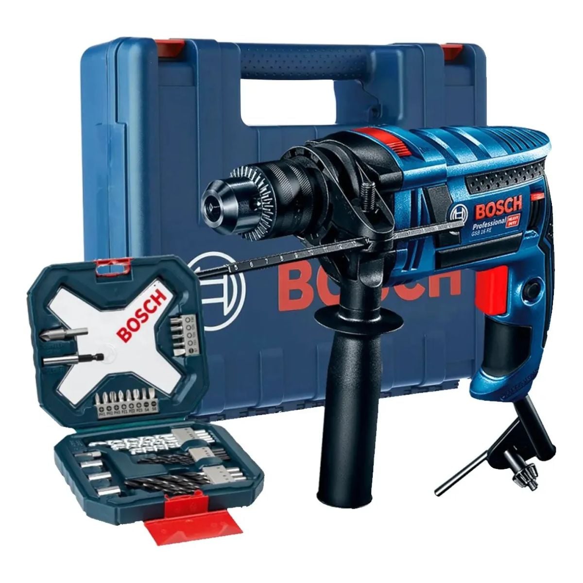 TALADRO PERCUTOR 750W GSB 16 RE + SET X-LINE 34 PZ BOSCH - 1