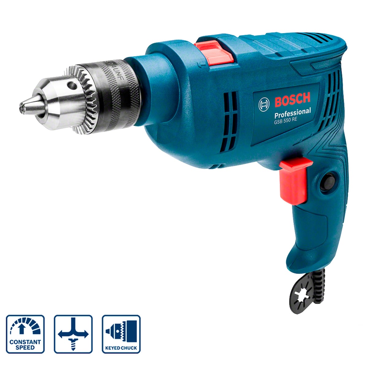 TALADRO PERCUTOR 1/2'' (13MM) 550W BOSCH GSB 550 RE - 2
